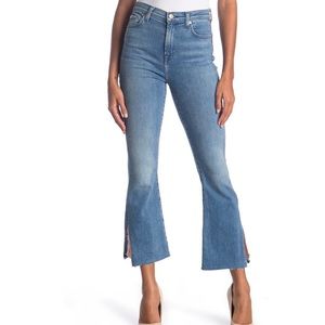 7 For All Mankind High Waist Sequin Hem Kick Flare